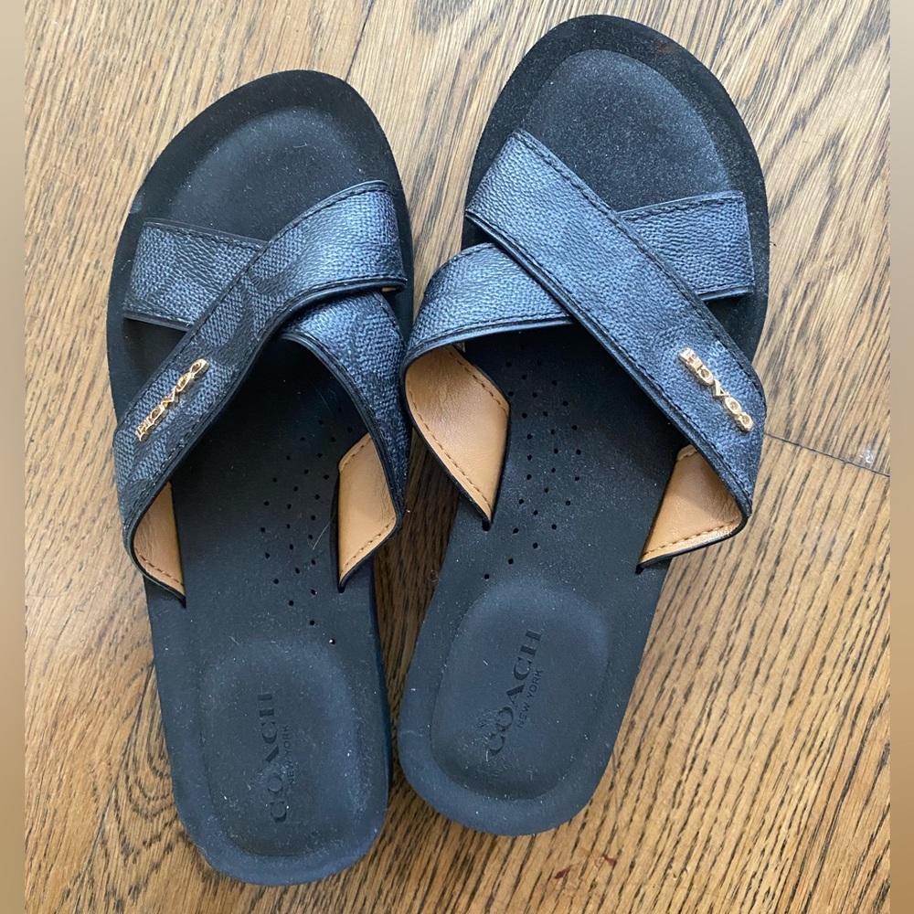 Coach Janine Black Sandal Size 6B